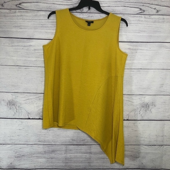 NWT Alfani Sunflower Asymmetrical Tank Top Sz 2X - Picture 2 of 5